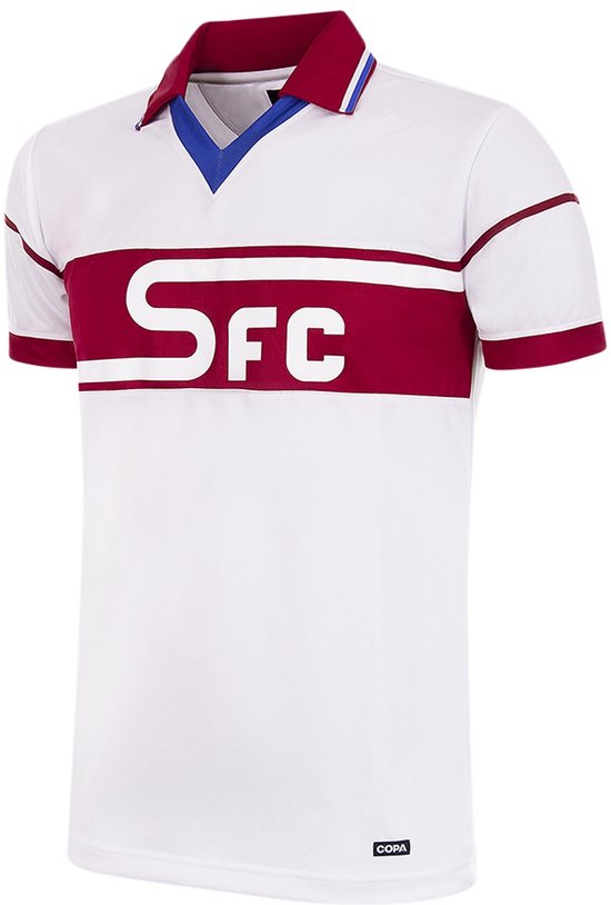 COPA – Servette FC 1979 – 83 Maillot de Football Rétro – Hommes – Blanc – XXL