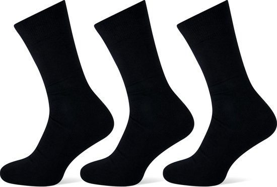 Chaussettes confort teckel semelle éponge – noir – 36/42 – lot de 3