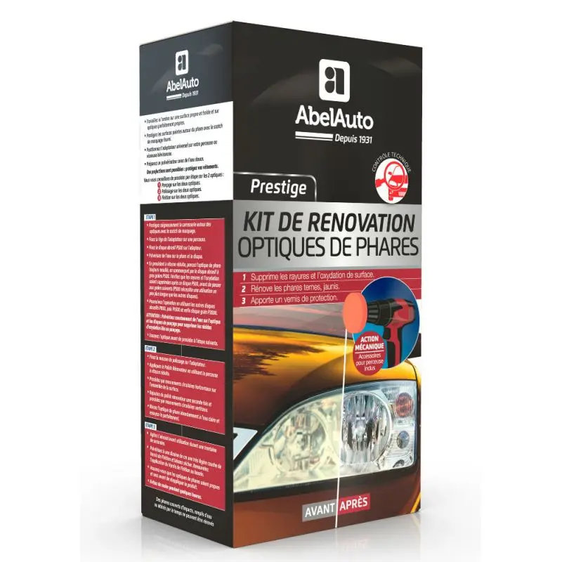 ABEL – Kit rénov optiques de phares – 000671