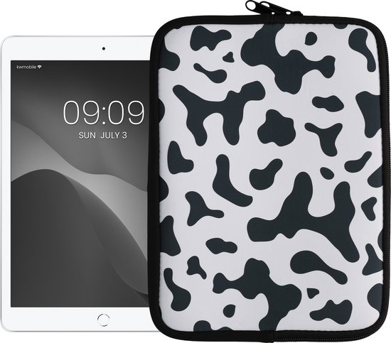 Étui universel pour tablette kwmobile – Étui robuste et élégant pour tablettes – Housse en néoprène pour tablette – Compatible avec tablette 9,7&Prime;-11&Prime; – Motif vache