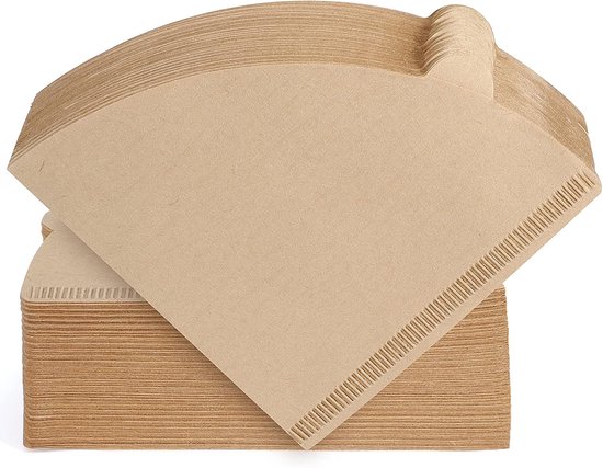 Filtres à café – 100 Pièces Filtres à café coniques, Taille 02 – Filtres en papier naturels non blanchis, Filtres jetables pour machines à café à infusion et à égouttement – 2-4 tasses