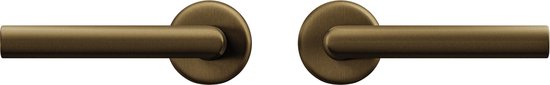 AXA Ensemble de poignée de porte à design et rosaces rondes – Klik Milan – Bronze