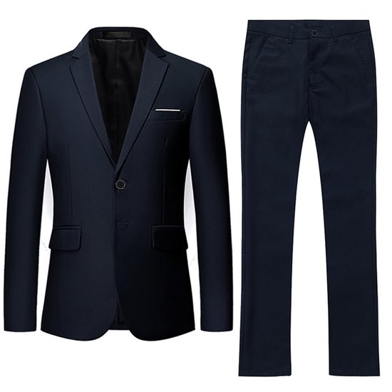 Costume deux pièces Allthemen pour homme, col cranté, taille L