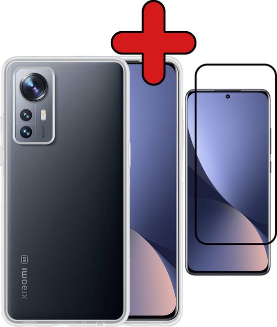 Coque Xiaomi 12 Housse en Siliconen avec protection d&rsquo;écran – Coque Xiaomi 12 Housse Siliconen – Transparente