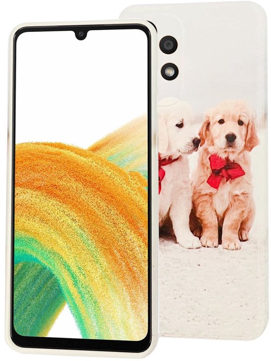 Coque arrière en Accessoires de vêtements pour bébé avec imprimé chiots jumeaux pour Apple iPhone 16 Pro – Marron