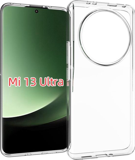 Coque Xiaomi 13 Ultra – Coque en gel TPU transparent MobyDefend – Complètement transparente – Coque pour téléphone portable – Coque adaptée pour : Xiaomi 13 Ultra