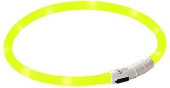 Collier pour chien LED Jaune – Rechargeable – 20 à 70 cm