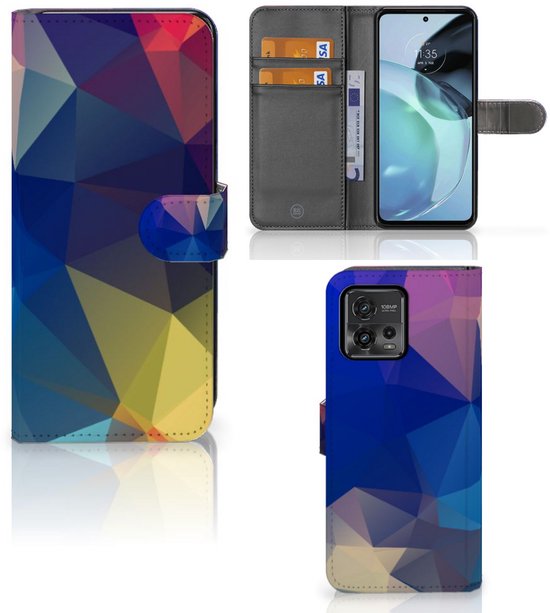 Coque Motorola Moto G72 Coque pour Polygon Noir