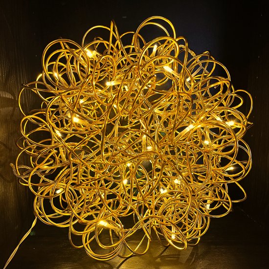 Boule de Noël 3D « Galax Cluster » avec 50 LEDs blanc chaud – Koper ø30 cm