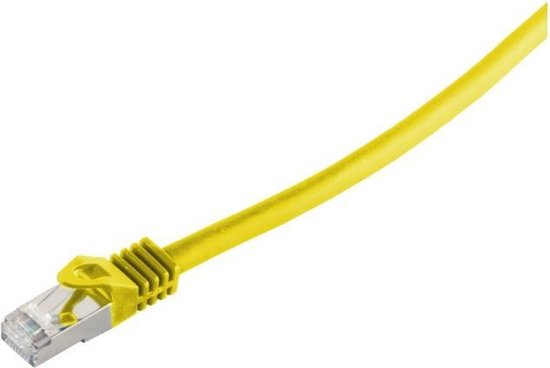 Câble réseau S-Impuls S / FTP CAT7 10 Gigabit / jaune – LSZH – 1 mètre