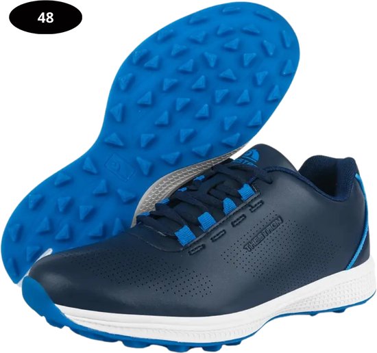 Chaussures de golf Nivard pour homme – Baskets pour femmes – Vêtements de golf – Chaussures de golf antidérapantes – Imperméables – Golf – Blauw 48
