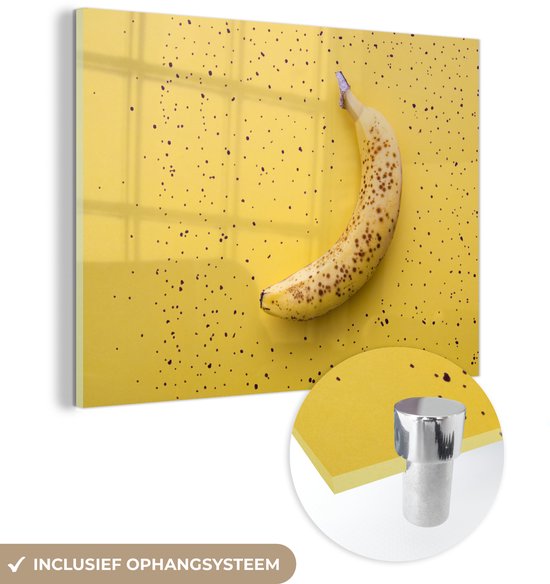 Banane mûre avec des taches brunes Plexiglas 160×120 cm – Tirage photo sur Glas (décoration murale plexiglas) XXL / Groot format!