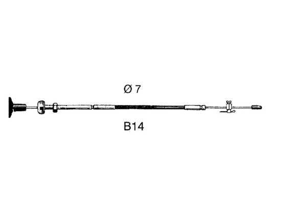 Câble d&rsquo;arrêt Ultraflex B14 2,4 mtr