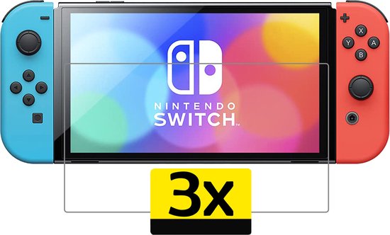 Convient pour le Glas trempé de protection d&rsquo;écran OLED Nintendo Switch – 3 pièces