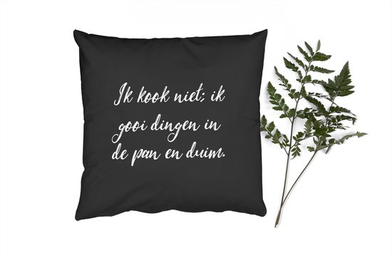 Coussins décoratifs – Oreillers Salon – 40×40 cm – Je ne cuisine pas – Paroles – Cuisine – Humour – Citations