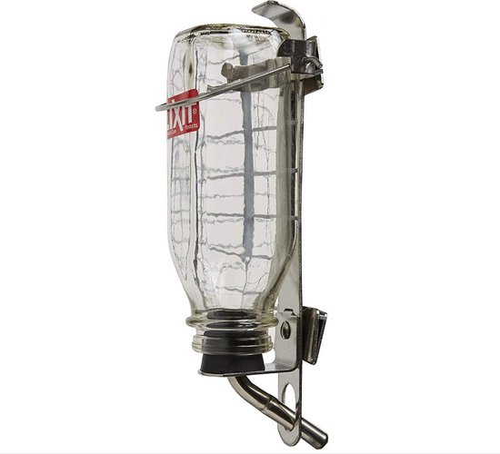 Bouteille d&rsquo;eau en verre Lixit Chien 500 ml – Bouteille d&rsquo;eau Perruche – Bouteille d&rsquo;eau Chat – Medium