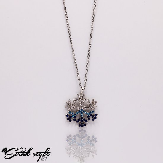 Collier en argent sterling 925 avec pendentif flocon de neige, Elegant bijou d&rsquo;hiver pour femme