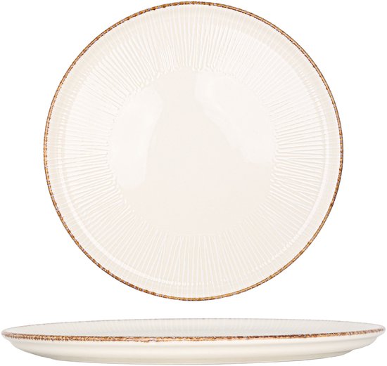 By Bone Plat à pizza – Grace – Porcelaine – 32 cm – lot de 2