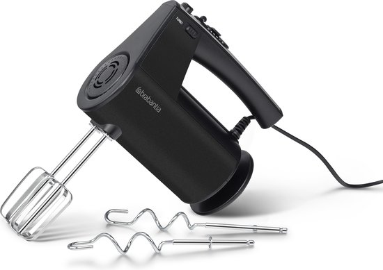 Brabantia BBEK1071MB Batteur à main – 300 Watt – 10 vitesses – Turbo- Fonction – Zwart