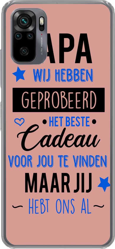 Coque Xiaomi Redmi Note 10 – Cadeaux Père – Citations – Vaderdag – Coque de téléphone en Siliconen