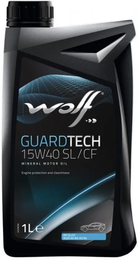 WOLF – Huile moteur GUARDTECH 15W40 SL/CF – Bidon de 1 litre – 8300110