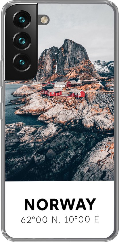 Coque Samsung Galaxy S22 – Norvège – Water – Montagnes – Coque de téléphone en Siliconen