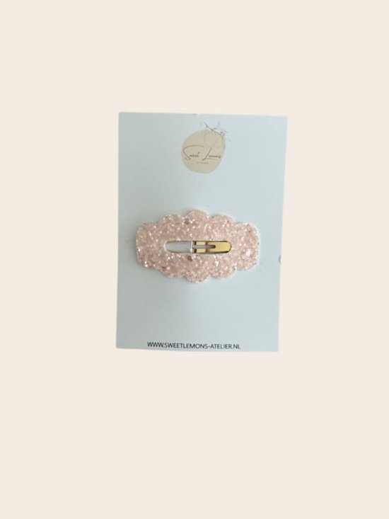 Barrette à cheveux bulle – Pink Glitter – Barrettes clic-clac – Barrettes Filles