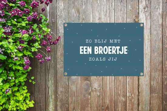 Décoration de jardin Brother – Dots – Brothers – Gift brother – 60×40 cm – Affiche de jardin
