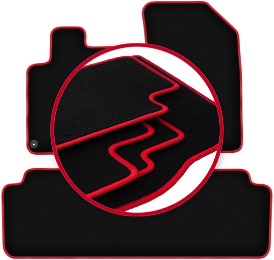 CARLUX-RED tapis de sol pour : Citroen C5 I break, berline (2001-2008)