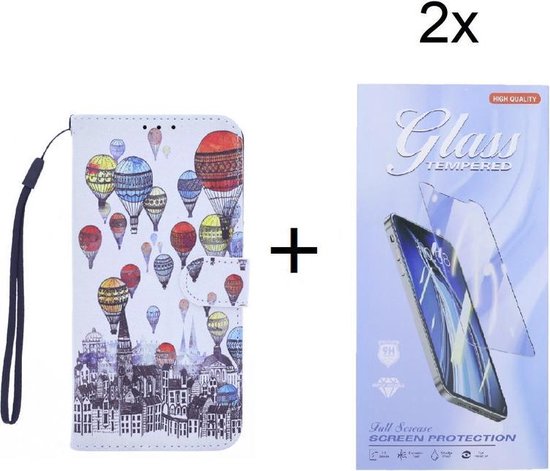 Balloon Bookcase hoesje Motorola Air&rsquo; écran en Glas 2 pièces