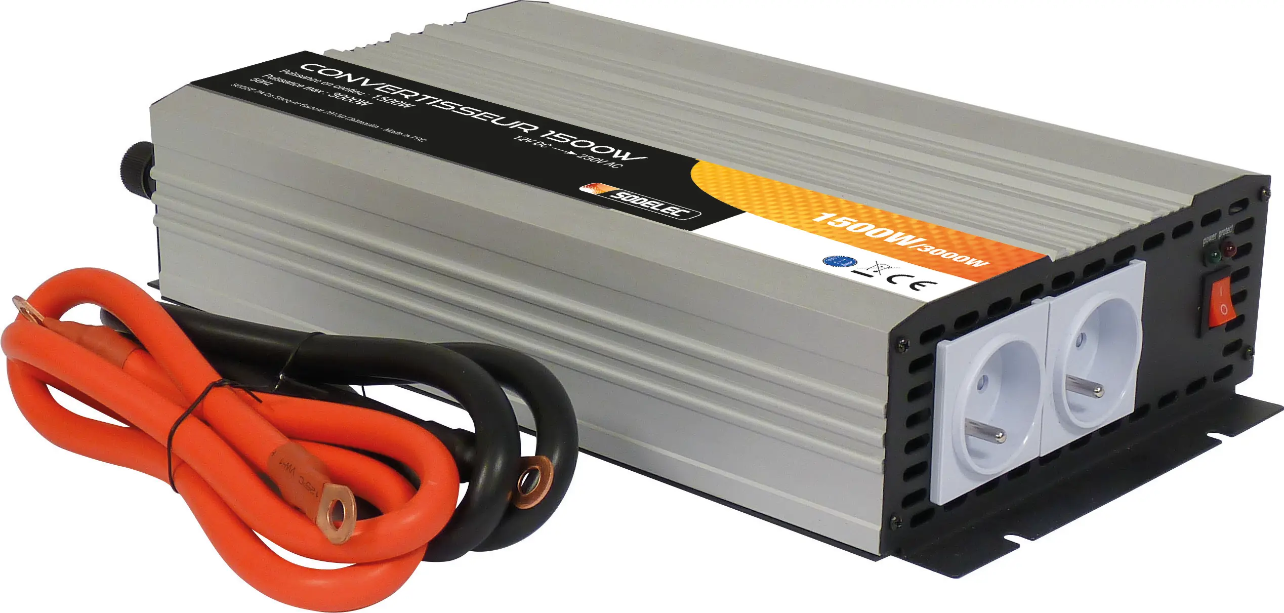 Convertisseur de courant 12V-230V 1500W TOPCAR 05102