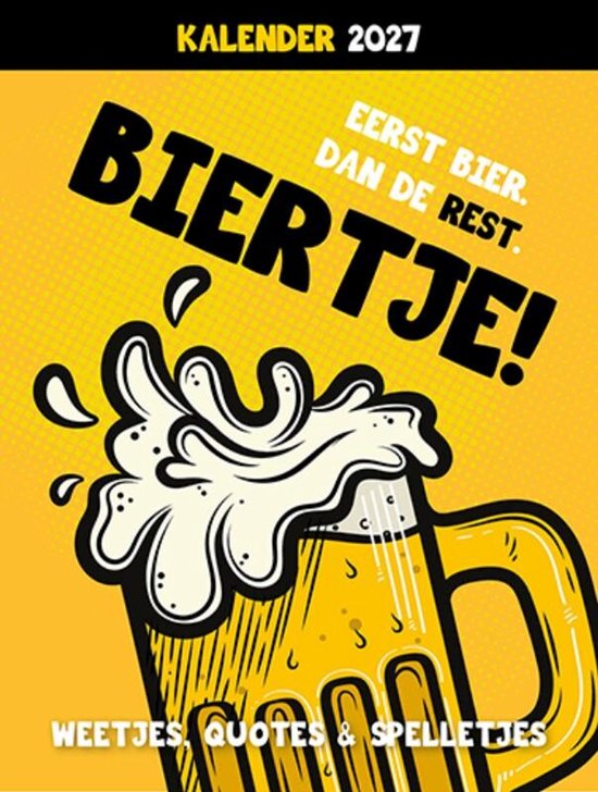 Calendrier à effeuiller 2027 Bière! Weetjes, quotes & spelletjes