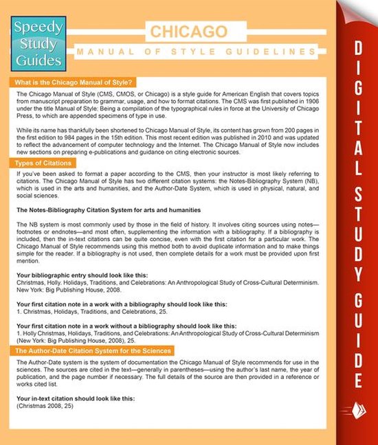 Chicago Manual Of Style Guidelines (Speedy Study Guides)Ebook