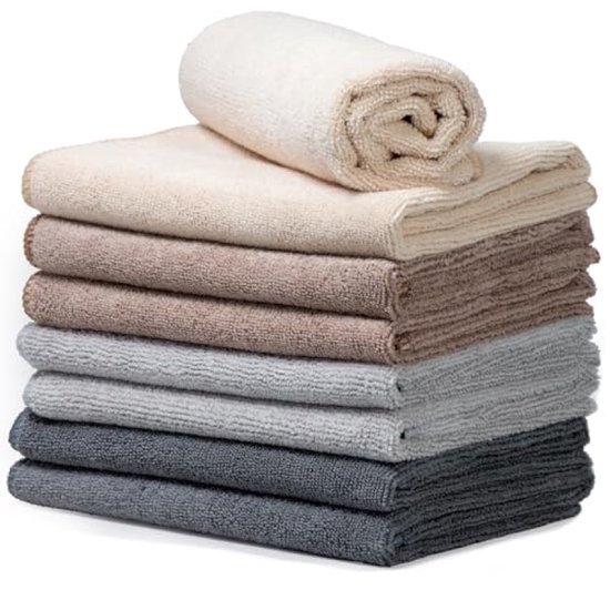 Chiffons microfibres 40 x 40 cm – 8 pièces – Chiffons de nettoyage en 4 couleurs – Hautement absorbants – Lavables à 40 °C