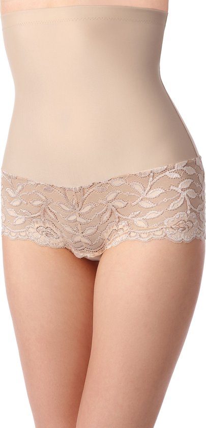 Bellivalini Dames Slip Onderbroek – Figuurvormende – Shapewear – Polyamide – High Waist – BLV-BLV50-104-SL-n – Beige – XXL