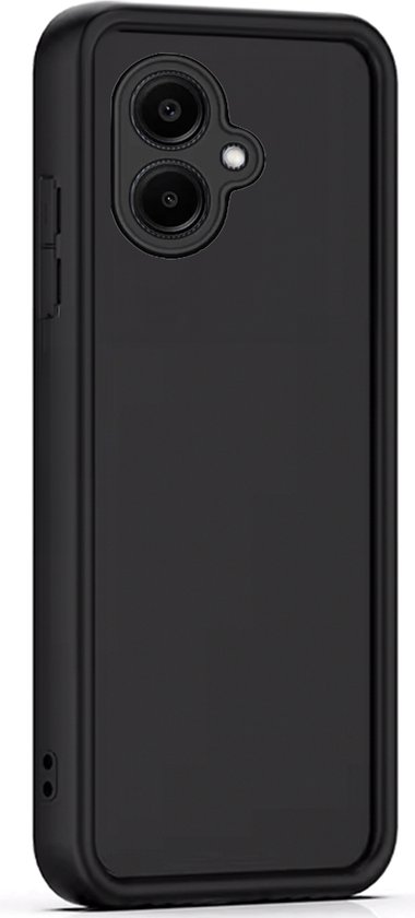 Coque adaptée pour Oppo A60 / A40 / A40m – Bords renforcés – Protection Caméra & Écran – Matte Design Jet Zwart