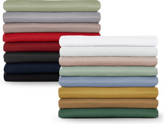 Blumtal Basic Drap de Lit Microfibre – 280 x 275 cm – Zwart – drap housse sans élastique