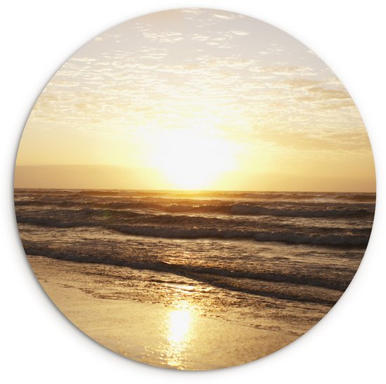 Cercle mural – Plastique – Soleil – Mer – Plage – ⌀ 120 cm – Cercle mural XXL