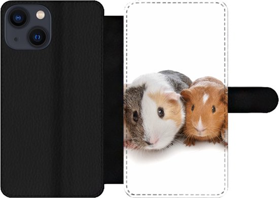 Bookcase Adaptée à l&rsquo;étui de téléphone iPhone 13 Mini – Cinq cobayes – Avec compartiments – Étui portefeuille avec fermeture magnétique
