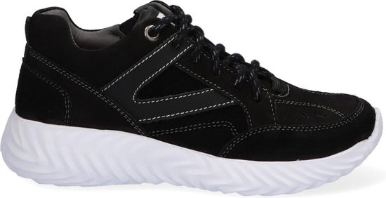 Braqeez 421930-589 Baskets pour femmes Basses Garçons – Zwart – Nubuck – Lacets