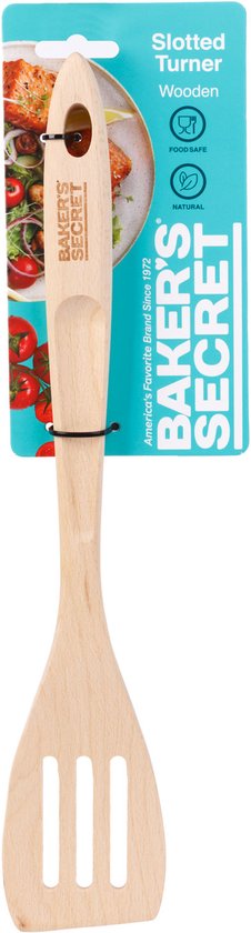 Baker’s Secret Spatule en Bois à Fentes – Hêtre – 33 cm – Naturel & Durable [DA00969]