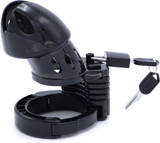 Cage de chasteté en plastique réglable – Noir