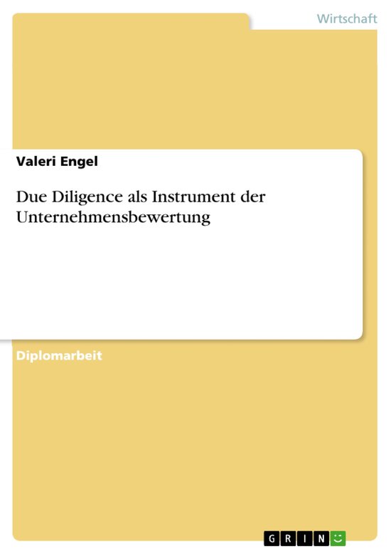 Due Diligence als Instrument der UnternehmensbewertungEbook