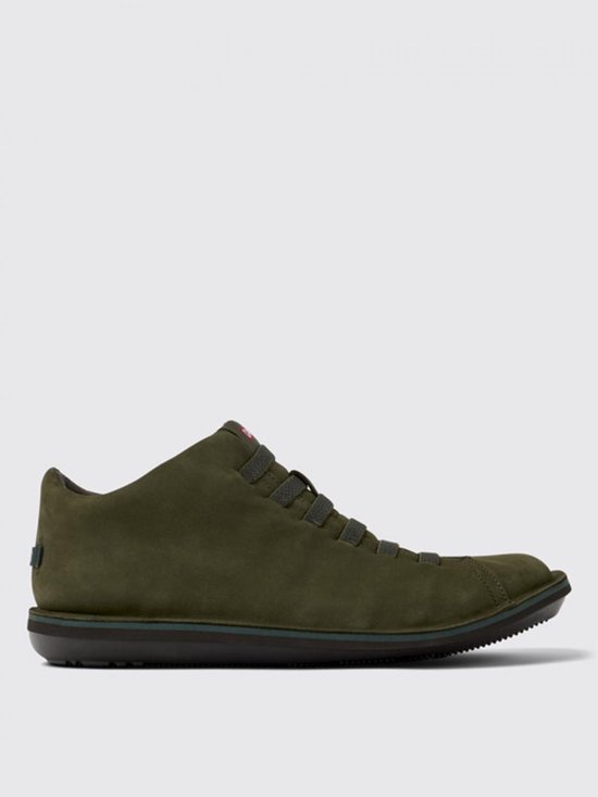 Chaussures à lacets en cuir avec semelle intérieure coussinée – Baskets pour femmes vertes