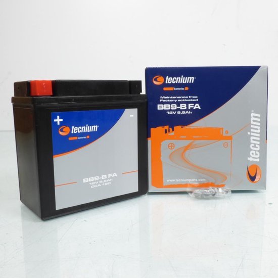 Batterie SLA Tecnium pour Moto Honda 250 Cm C2 1982 à 1985 YB9-B / 12V 9.5Ah Neuf