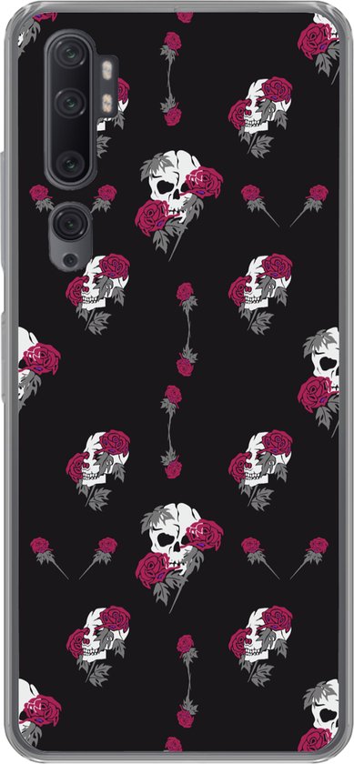 Coque Xiaomi Mi Note 10 Pro – Meiden – Crâne – Roses – Motifs – Fille – Kids – Enfants – Fille – Coque de téléphone en Siliconen