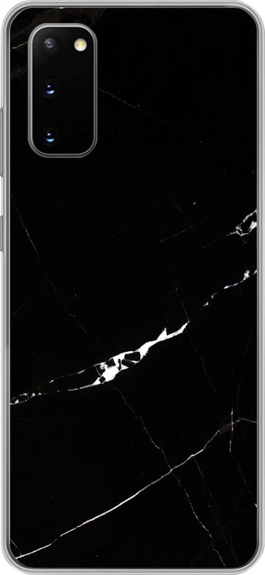 Coque Samsung Galaxy S20 – Marbre – Zwart – Pierres naturelles – Siliconen