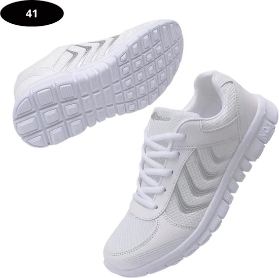 Chaussures de tennis Bovista – Homme – Femme – Vêtements de tennis – Intérieur – Plein air – Wit – Taille 41