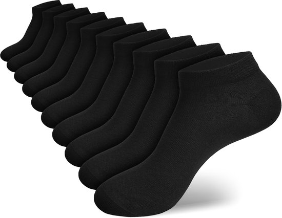 Calzera 10 paires de Chaussettes basses – Chaussettes basses – Chaussettes basses – Zwart – Taille 40-46