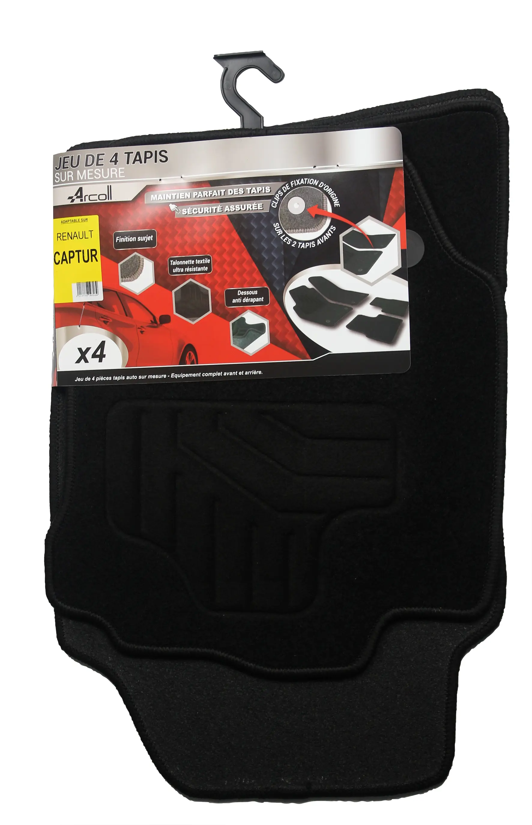 ARCOLL – 4 tapis Renault Captur 06/2013 à 12/2019